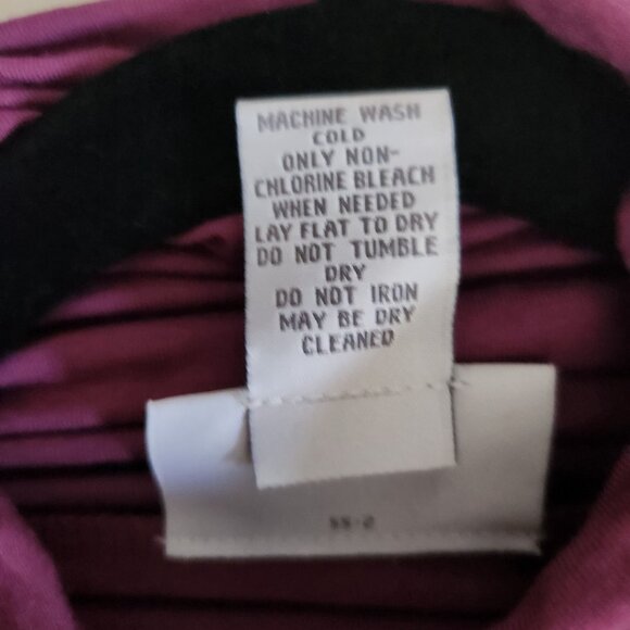 Soft Surroundings Dress Runched Purple Long Sleeve Cowl Neck Medium - Picture 9 of 11